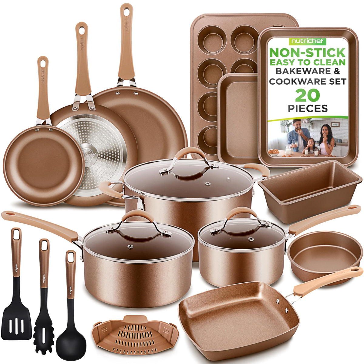20-Piece Non Stick Induction Cookware Set L9757