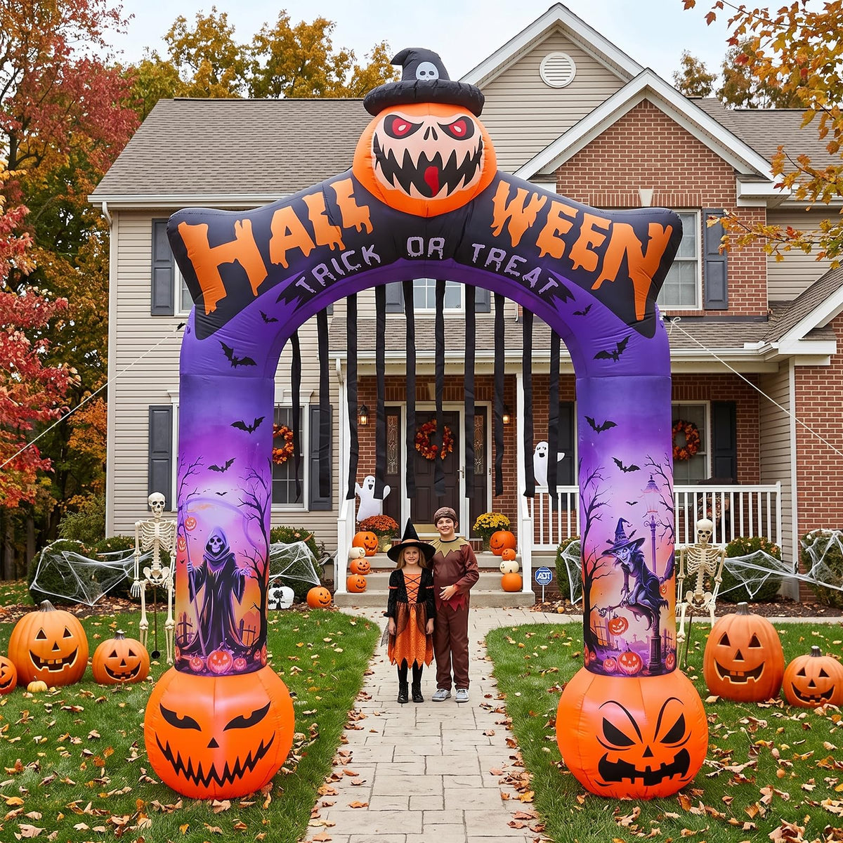 10 FT Halloween Inflatable Archway with LED Lights V1102