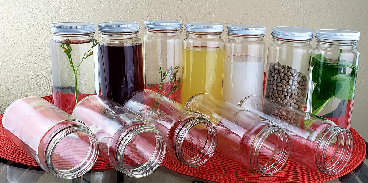 Wide Mouth Glass Bottle Jar 16 oz M86042
