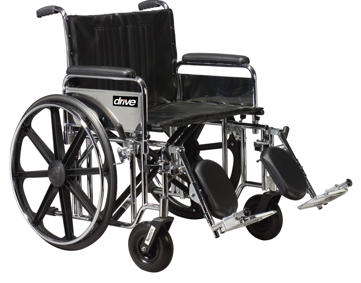 Black 22 Inch Bariatric Wheelchair P379