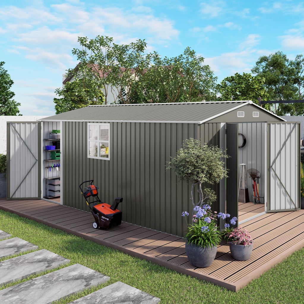 10x14 FT Outdoor Metal Storage Shed S844